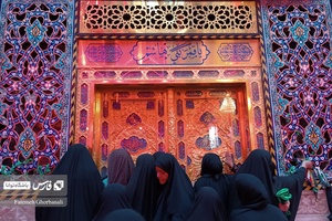 وداع زائران حسینی با حضرت ابوالفضل عباس پشت درب های بسته.