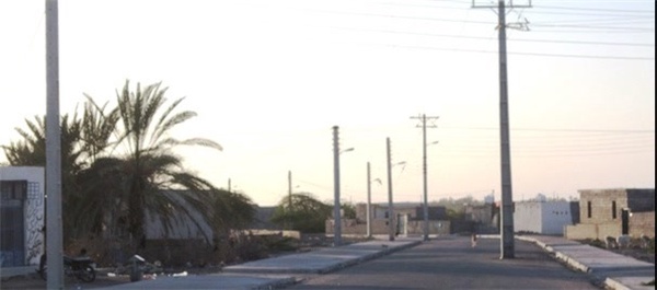 تیربرق در آسفالت روستای گزدان جاسک