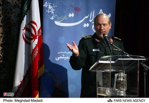 سرلشکر سید یحیی صفوی دستیار و مشاور عالی فرمانده کل قوا در  مراسم رونمایی از سایت چندرسانه ای شهید میثمی