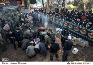 مراسم تشییع شهید گمنام در دانشگاه  علوم پزشکی ارتش