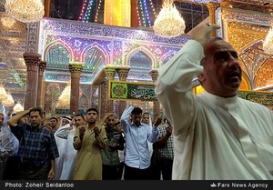 زائران حسینی در حرم مطهر امام حسین (ع)