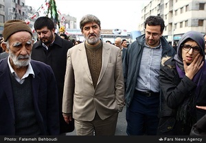 علی مطهری نماینده مجلس در راهپیمایی یوم الله22بهمن