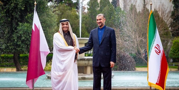 امیرعبداللهیان  و وزیر خارجه قطر