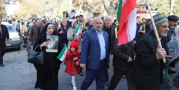 راهپیمایی مردم همدان در حمایت از غزه آذر 
