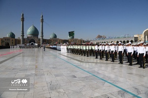 صبحگاه «عهد سربازی» در مسجد مقدس جمکران