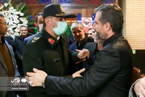 سردار احمدرضا رادان فرمانده انتظامی جمهوری اسلامی ایران درمراسم ختم مرحوم شیخان