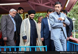 بازدید پرویز فتاح، رئیس کمیته امداد امام خمینی (ره) و حجت الاسلام و المسلمین سید محمد شیرازی، امام جمعه فشم از اردوی دانش آموزی رهپویان ولایت
