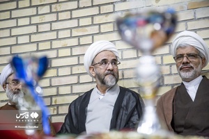 حضورحجت الاسلام حکمتعلی مظفری رئیس دیوان عدالت اداری در مسابقات فینال فوتسال جام عدالت