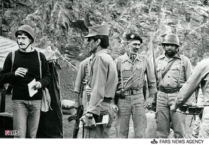 امیر شهید حسن آبشناسان(نفر دوم از راست) فرمانده قرارگاه شمالغرب حمزه سیدالشهدا و فرمانده لشگر 23 نوهد