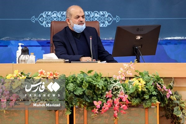  احمد وحیدی وزیر کشور در جلسه قرارگاه عملیاتی ستاد ملی کرونا