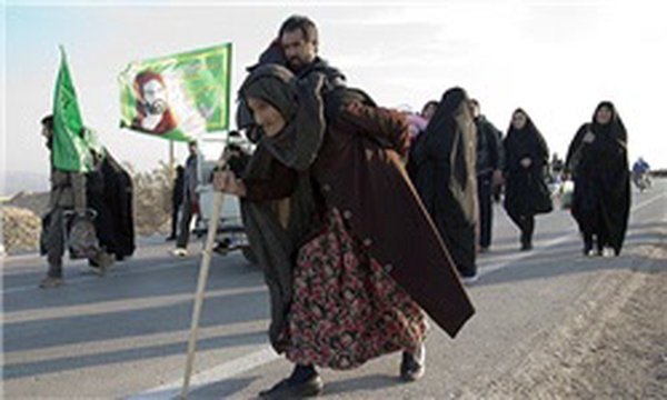 حضور زائران اربعین حسینی در مرز مهران