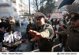 مراسم تشییع شهید گمنام در دانشگاه  علوم پزشکی ارتش