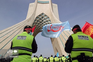رزمایش اقتدار نوروزی پلیس در میدان آزادی تهران