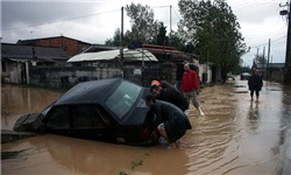 سیل در چالوس و نوشهر
