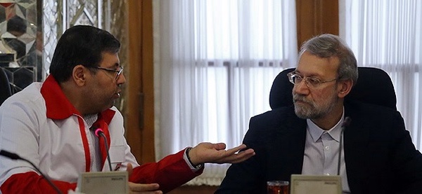 دیدار لاریجانی با مدیران هلال احمر
