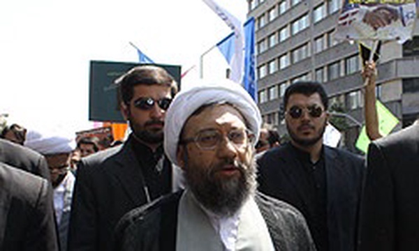 لاریجانی در جمع مردم تهران در راهپیمایی روز قدس