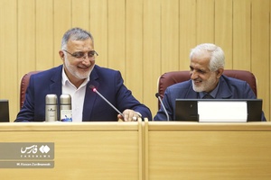 پرویز سروری نایب رئیس شورای شهر تهران و علیرضا زاکانی شهردار تهران در دیدار با رئیس دیوان عدالت اداری
