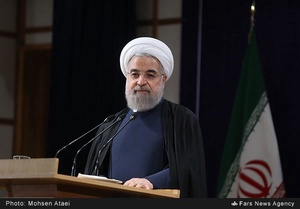 سخنرانی حسن روحانی رئیس جمهور در جمع خبرنگاران پس از اخذ رأی در وزارت کشور