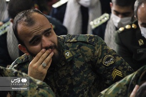 آیین خاکسپاری شهید گمنام در آموزشگاه شهید چمران