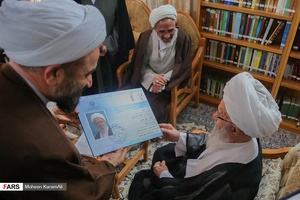 گزارش تصویری: دیدار نماینده ولی فقیه در سپاه با مراجع تقلید