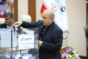 مهدی تاج در مجمع انتخابات هیات فوتبال مازندران و کلنگ زنی ساختمان هیات