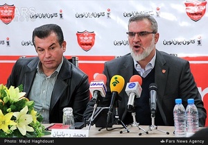 رویانیان مدیرعامل باشگاه پرسپولیس و حمید استیلی