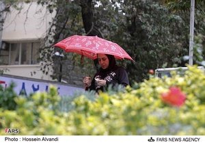 بارش باران در همدان