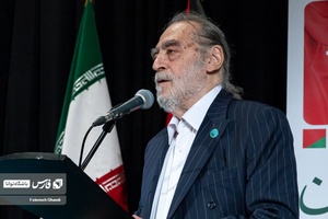 سخنرانی هوشنگ توکلی  بازیگر پیشکسوت سینما  در گردهمایی هنرمندان از حمایت مردم  مظلوم فلسطین