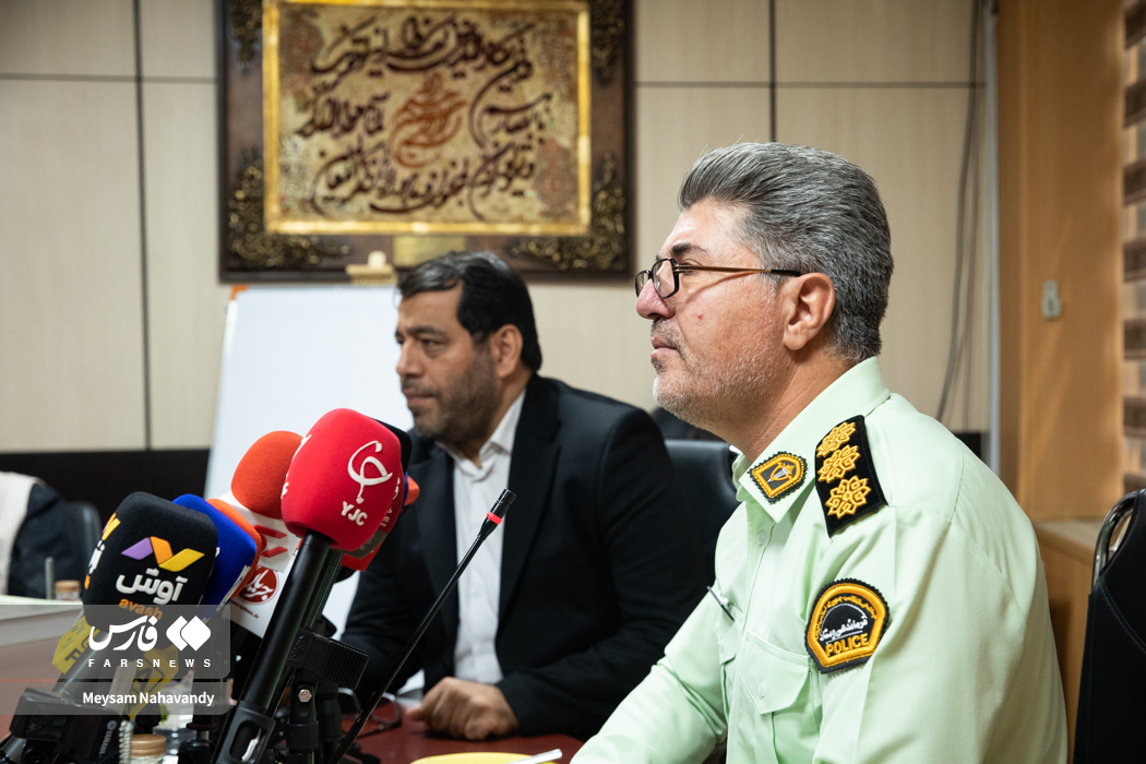 نشست خبری رئیس اداره نظارت بر اماکن پلیس تهران بزرگ