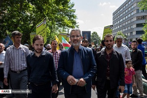  سردار غلامحسین غیب پرور رئیس سازمان بسیج مستضعفین در راهپیمایی روز جهانی قدس ۹۸ 