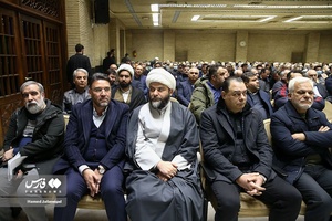 حجت الاسلام محمد قمی رئیس سازمان تبلیغات اسلامی در مراسم ختم مرحوم شیخان