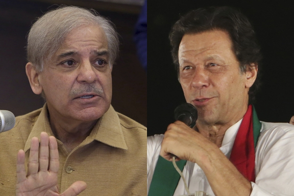 شهباز شریف در برابر عمران‌خان