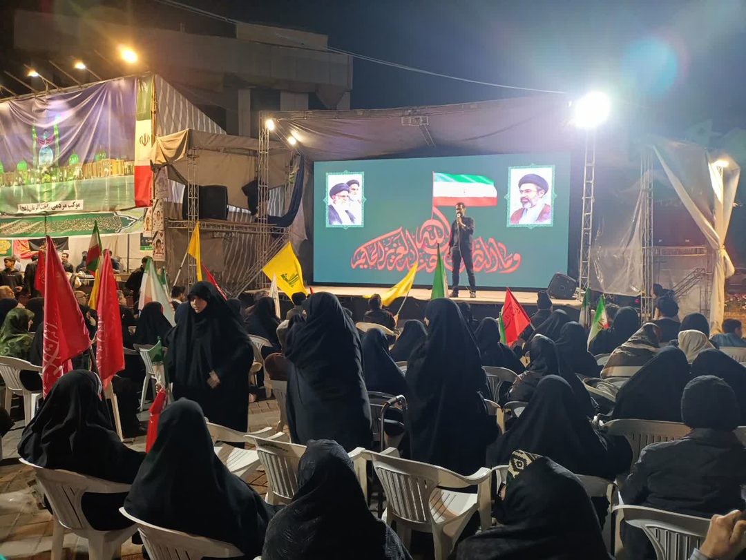 خیمه مقاومت آستان قدس رضوی در میدان جانباز؛ تجلی عهد مردم با خون رهبر شهید و اقامه عزای فاطمیه