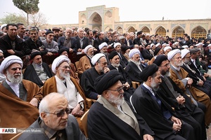 تشییع پیکر آیت الله باریک بین در قزوین