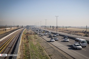 ترافیک در اتوبان تهران - قم