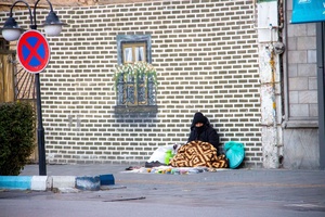 سرمای هوا در تبریز ( دست فروشان تبریز )