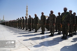 صبحگاه «عهد سربازی» در مسجد مقدس جمکران