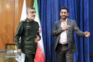 سردار امیرعلی حاجی‌زاده فرمانده نیروی هوافضای سپاه در دانشگاه علم و صنعت