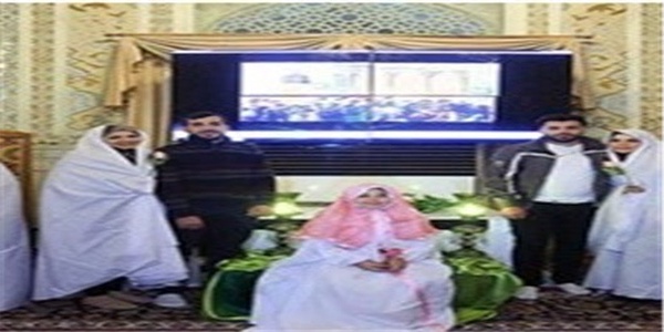 آغاز زندگی مشترک 6 زوج‌‌ لبنانی در جوار بارگاه منور رضوی