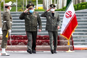 دیدار سپهبد «شیرعلی میرزا» وزیر دفاع تاجیکستان با امیر سرتیپ حاتمی 