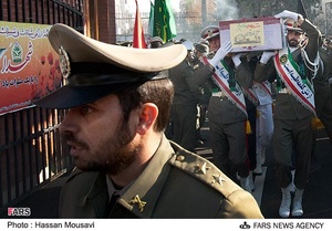 مراسم تشییع شهید گمنام در دانشگاه  علوم پزشکی ارتش
