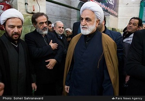 حجت الاسلام محسنی اژه ای در مراسم ختم آیت‌الله موسوی اردبیلی