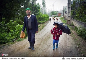 حاج سید مرتضی حسینی از کسبه و ریش سفیدان روستای بورخانی سوادکوه 