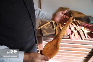 اتمام ساخت کترای چوبی یا ملاقه 