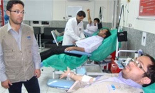 اهدای خون خبرنگاران فارس خراسان جنوبی