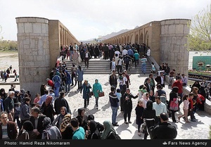 مسافران نوروزی در اصفهان