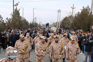 تشییع شهید گمنام در شهرک صنعتی شهرکرد