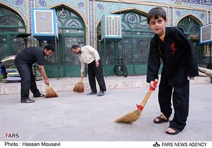 غبارروبی مساجد در استقبال از ماه مهمانی خدا