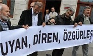 T başörtüsü protestosu حجاب اسلامی