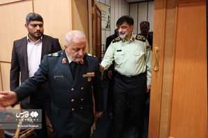 ورود سردار سرتیپ احمدرضا رادان فرمانده کل انتظامی کشور اختتامیه همایش هندسه نظم نوین جهانی